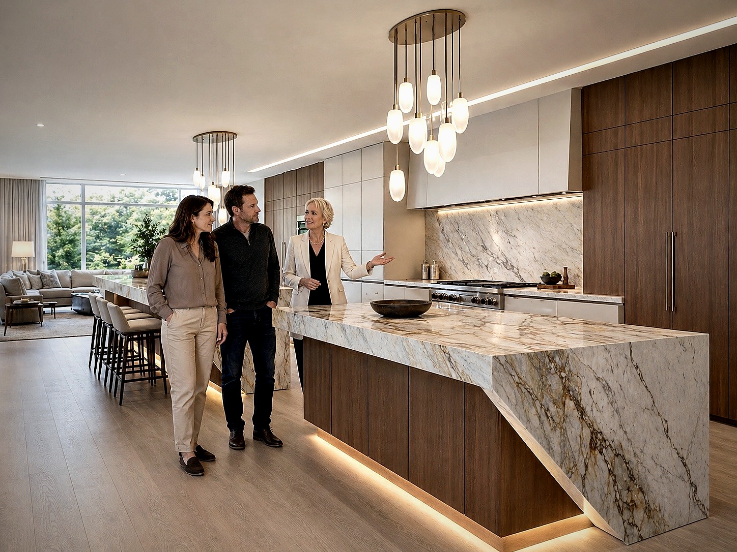 Luxury custom home kitchen by Modern Luxe Interior Design